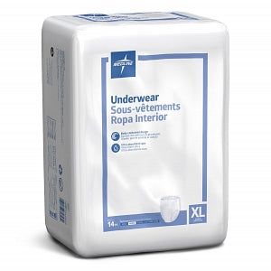 Medline Protection Plus Classic Adult Underwear - Protection Plus Classic Protective Underwear, Size XL, for Waist Size 56"-68" - MSC23600