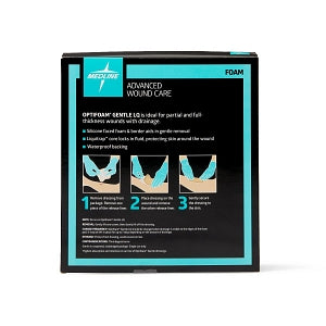 Medline Optifoam Gentle Silicone-Faced Foam Dressings with Liquitrap - Optifoam Gentle Silicone-Faced Foam Dressing with Liquitrap Super Absorbent Core, 6" x 6", in Educational Packaging - MSC2366EP