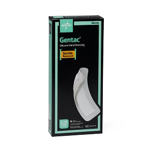 Medline Gentac Silicone Island Dressings - Silicone Adhesive Island Wound Dressing, 4" x 10", 2" x 8" Pad Size - MSC33410