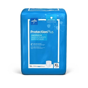 Medline Protection Plus Superabsorbent Adult Underwear - Protection Plus Super Protective Adult Underwear, Size XL, for Waist Size 56"-68" - MSC33600