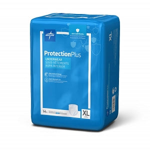 Medline Protection Plus Superabsorbent Adult Underwear - Protection Plus Super Protective Adult Underwear, Size XL, for Waist Size 56"-68" - MSC33600