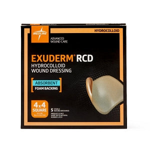 Medline Exuderm RCD Hydrocolloid Wound Dressings - Exuderm RCD Hydrocolloid Wound Dressing, 4" x 4" - MSC5200