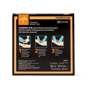 Medline Exuderm RCD Hydrocolloid Wound Dressings - Exuderm RCD Hydrocolloid Wound Dressing, 4" x 4" - MSC5200