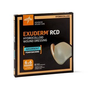 Medline Exuderm RCD Hydrocolloid Wound Dressings - Exuderm RCD Hydrocolloid Wound Dressing, 6" x 6" - MSC5225