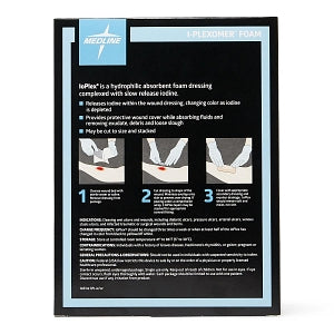 Medline IoPlex Iodophor Foam Dressings - IoPlex Iodophor Foam Dressings - MSC5345EP