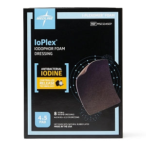 Medline IoPlex Iodophor Foam Dressings - IoPlex Iodophor Foam Dressings - MSC5345EP