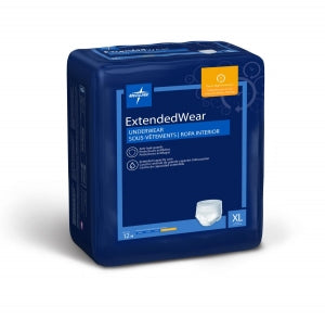 Medline Protection Plus Extended Wear Adult Underwear - Protection Plus Overnight Protective Underwear, Size XL, for Waist Size 56"-68" - MSC53600