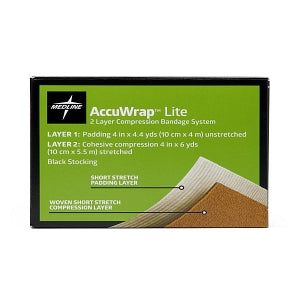 Medline AccuWrap 2-Layer Compression Bandage Systems - AccuWrap Lite 2-Layer Compression Bandage System - MSC7802