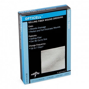 Medline Opticell Gelling Fiber Wound Dressings - Opticell Gelling Fiber Wound Dressing, 2" x 2", in Educational Packaging - MSC7822EPZ