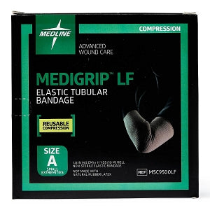 Medline MEDIGRIP Elastic Tubular Support Bandages - MEDIGRIP Elastic Tubular Support Bandage for Infant Feet and Arms, Size A, 1-3/4" W (4.45 cm) x 11 yd. - MSC9500LF