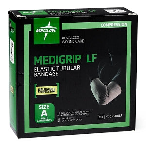 Medline MEDIGRIP Elastic Tubular Support Bandages - MEDIGRIP Elastic Tubular Support Bandage for Infant Feet and Arms, Size A, 1-3/4" W (4.45 cm) x 11 yd. - MSC9500LF