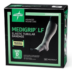 Medline MEDIGRIP Elastic Tubular Support Bandages - MEDIGRIP Elastic Tubular Support Bandage for Large Arms or Legs, Size D, 3" W (7.62 cm) x 11 yd. - MSC9503LF