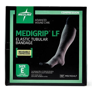 Medline MEDIGRIP Elastic Tubular Support Bandages - MEDIGRIP Elastic Tubular Support Bandage for Legs or Small Thighs, Size E, 3-1/2" W (8.89 cm) x 11 yd. - MSC9504LF