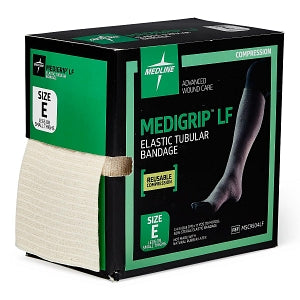 Medline MEDIGRIP Elastic Tubular Support Bandages - MEDIGRIP Elastic Tubular Support Bandage for Legs or Small Thighs, Size E, 3-1/2" W (8.89 cm) x 11 yd. - MSC9504LF