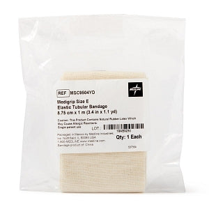 Medline Medigrip Elastic Tubular Support Bandage - MEDIGRIP Elasticated Tubular Support Bandage, Size E: 3-1/2"W (8.75 cm) for Legs or Small Thighs - MSC9504YDH