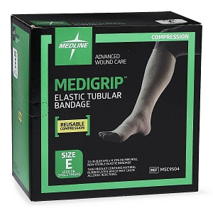 Medline Medigrip Elastic Tubular Support Bandage - MEDIGRIP Elasticated Tubular Support Bandage, Size E: 3-1/2"W (8.75 cm) for Legs or Small Thighs - MSC9504