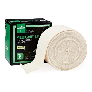 Medline MEDIGRIP Elastic Tubular Support Bandages - MEDIGRIP Elastic Tubular Support Bandage for Large Knees or Thighs, Size F, 4" W (10.16 cm) x 1 yd. - MSC9505LF