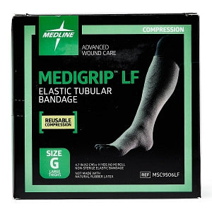 Medline MEDIGRIP Elastic Tubular Support Bandages - MEDIGRIP Elastic Tubular Support Bandage for Large Thighs, Size G, 4-3/4" W (12.07 cm) x 11 yd. - MSC9506LF