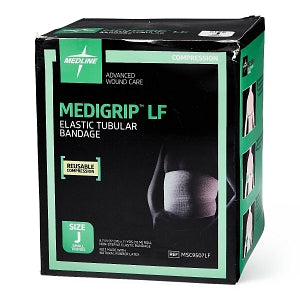 Medline MEDIGRIP Elastic Tubular Support Bandages - MEDIGRIP Elastic Tubular Support Bandage for Large Thighs, Size J, 6-3/4" W (17.15 cm) x 11 yd. - MSC9507LF