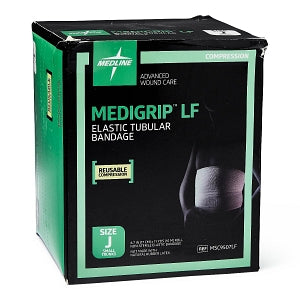 Medline MEDIGRIP Elastic Tubular Support Bandages - MEDIGRIP Elastic Tubular Support Bandage for Large Thighs, Size J, 6-3/4" W (17.15 cm) x 11 yd. - MSC9507LF