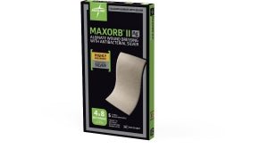 Medline Maxorb II Silver Alginate Dressing - Maxorb II Silver Alginate Wound Dressing, 4" x 8", in Educational Packaging - MSC9948EP