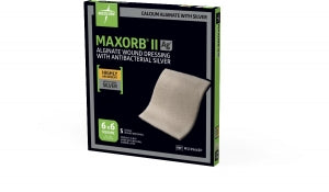 Medline Maxorb II Silver Alginate Dressing - Maxorb II Silver Alginate Wound Dressing, 6" x 6", in Educational Packaging - MSC9966EP