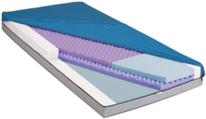 Medline Advantage Select PE Mattresses - Advantage PE Mattress with Fire Barrier, Sloped Heel Section, 80" - MSCADVPE80FS