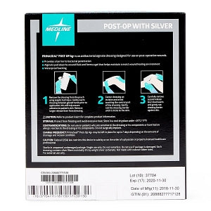 Medline Primaseal Ag Postoperative Ionic Silver Dressings - Primaseal Ag Postoperative Ionic Silver Dressing, 3.5" x 4" - MSCPS34