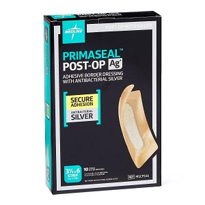 Medline Primaseal Ag Postoperative Ionic Silver Dressings - Primaseal Ag Postoperative Ionic Silver Dressing, 3.5" x 6" - MSCPS36