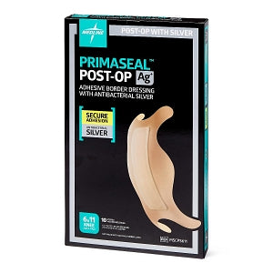 Medline PrimaSeal Knee Post-Op AG Dressing - PrimaSeal Knee 6" x 11.5" Post-Op AG Dressing - MSCPS611