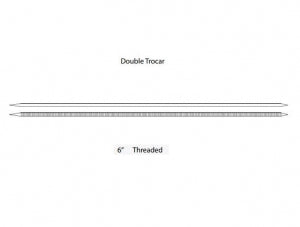 Microaire Surgical Threaded Dual K Wires - Threaded K Wire 0.062 x 152 mm - 1600-662T