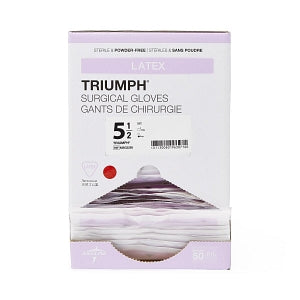 Medline Triumph Latex Surgical Gloves - Triumph Surgical Gloves, Size 5.5 - MSG2255