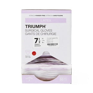 Medline Triumph Latex Surgical Gloves - Triumph Surgical Gloves, Size 7.5 - MSG2275