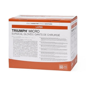 Medline Triumph Micro Latex Surgical Gloves - Triumph Micro Latex Surgical Gloves, Size 5.5 - MSG2355