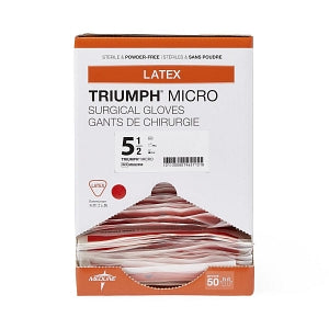 Medline Triumph Micro Latex Surgical Gloves - Triumph Micro Latex Surgical Gloves, Size 5.5 - MSG2355