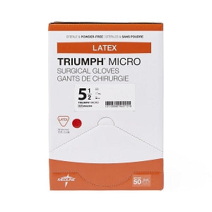 Medline Triumph Micro Latex Surgical Gloves - Triumph Micro Latex Surgical Gloves, Size 5.5 - MSG2355