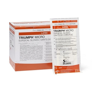 Medline Triumph Micro Latex Surgical Gloves - Triumph Micro Latex Surgical Gloves, Size 5.5 - MSG2355