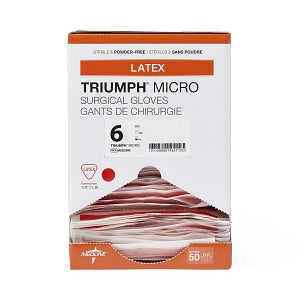 Medline Triumph Micro Latex Surgical Gloves - Triumph Micro Latex Surgical Gloves, Size 6 - MSG2360