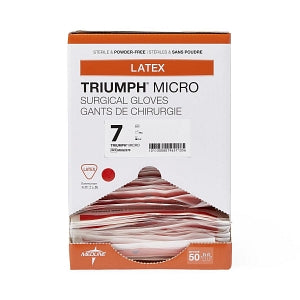 Medline Triumph Micro Latex Surgical Gloves - Triumph Micro Latex Surgical Gloves, Size 7 - MSG2370