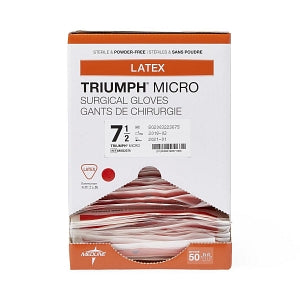 Medline Triumph Micro Latex Surgical Gloves - Triumph Micro Latex Surgical Gloves, Size 7.5 - MSG2375