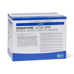 Medline Signature Latex Grip Surgical Gloves - Signature Latex Grip Powder-Free Surgical Gloves, Size 6 - MSG2960