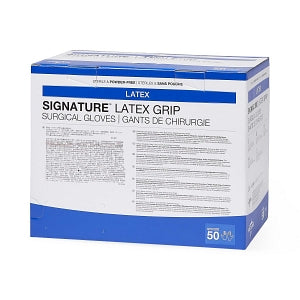 Medline Signature Latex Grip Surgical Gloves - Signature Latex Grip Powder-Free Surgical Gloves, Size 9 - MSG2990