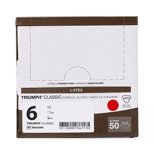 Medline Triumph Classic Latex Surgical Gloves - Triumph Classic Latex Powder-Free Surgical Gloves, Size 6 - MSG5060