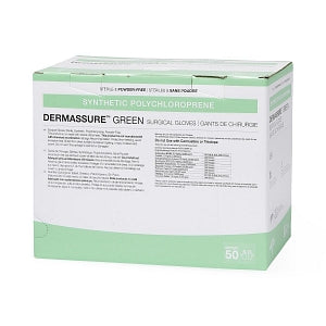 Medline DermAssure Green Surgical Gloves - Dermassure Green Surgical Gloves, Size 5.5 - MSG6555