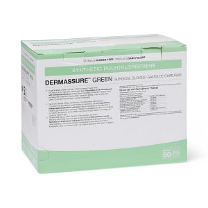 Medline DermAssure Green Surgical Gloves - Dermassure Green Surgical Gloves, Size 5.5 - MSG6555