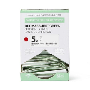 Medline DermAssure Green Surgical Gloves - Dermassure Green Surgical Gloves, Size 5.5 - MSG6555