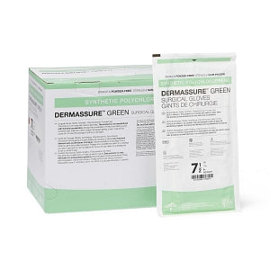 Medline DermAssure Green Surgical Gloves - Dermassure Green Surgical Gloves, Size 7.5 - MSG6575