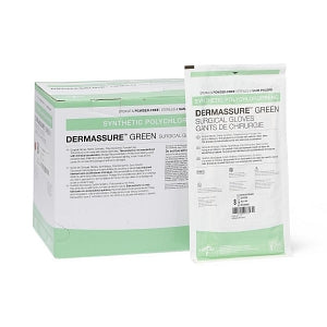 Medline DermAssure Green Surgical Gloves - Dermassure Green Surgical Gloves, Size 8 - MSG6580