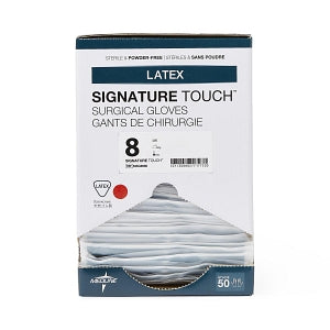 Medline Signature Touch Latex Surgical Gloves - Signature Touch Surgical Gloves, Size 8 - MSG8980