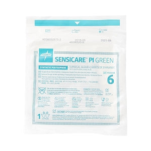 Medline SensiCare PI Green Surgical Gloves - SensiCare PI Green Powder-Free Surgical Gloves, Size 6 - MSG9260